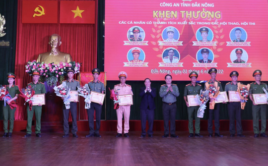 Đắk Nông: Tuyên dương CBCS Công an đạt thành tích cao trong các giải đấu thể thao
