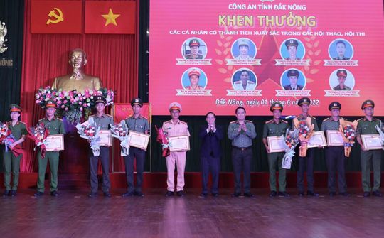 Đắk Nông: Tuyên dương CBCS Công an đạt thành tích cao trong các giải đấu thể thao