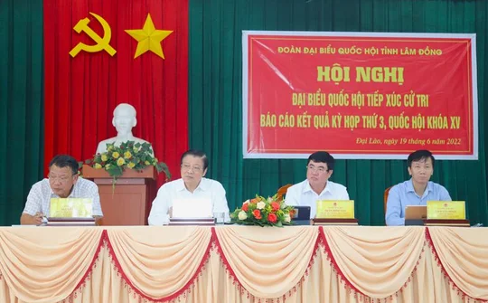 Đoàn ĐBQH Tỉnh Lâm Đồng tiếp xúc cử tri tại xã Đại Lào Thành phố Bảo Lộc