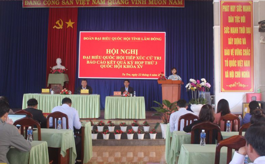 Lâm Đồng: Đoàn Đại biểu Quốc Hội tiếp xúc cử tri, kỳ họp thứ III