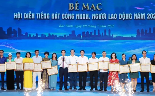 Bắc Ninh: Bế mạc Hội diễn “Tiếng hát công nhân, người lao động năm 2022”