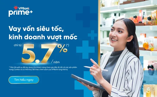 VPBank ra mắt gói vay Combo Business dành cho hộ kinh doanh với lãi suất chỉ từ 5,7%/năm