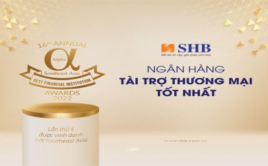 4 năm liên tiếp, SHB là “Ngân hàng Tài trợ Thương mại tốt nhất Việt Nam”