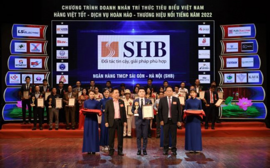SHB bội thu giải thưởng Thương hiệu uy tín