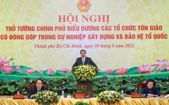 Tôn giáo luôn sát cánh, đồng hành cùng đất nước, cùng dân tộc trong mọi khó khăn, thách thức, thời cơ và thuận lợi