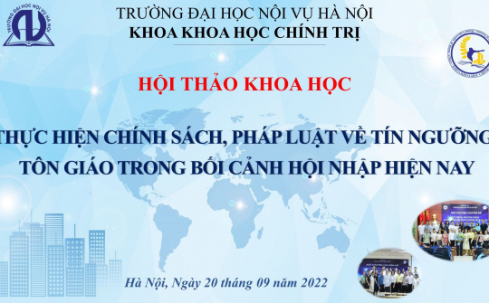 Thực hiện chính sách, pháp luật về tín ngưỡng, tôn giáo trong bối cảnh hội nhập hiện nay