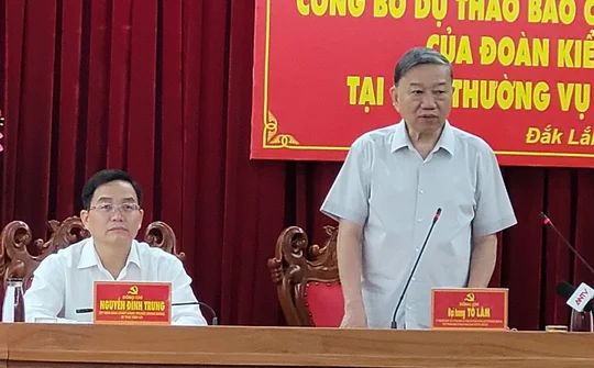 Bộ trưởng Tô Lâm làm việc với Ban Thường vụ Tỉnh ủy Đắk Lắk
