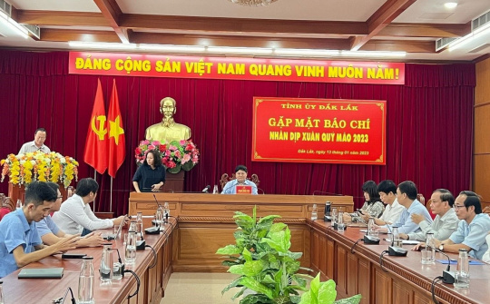 Tỉnh ủy Đắk Lắk gặp mặt báo chí nhân dịp Xuân Quý Mão 2023