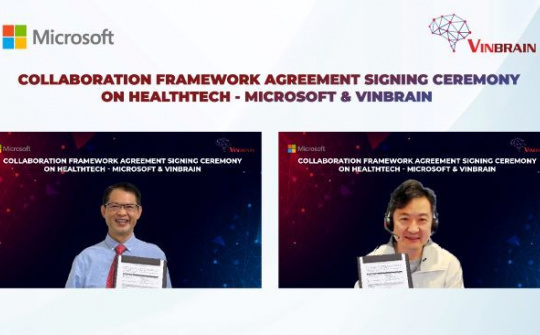 VinBrain và Microsoft Hoa Kỳ hợp tác phát triển trí tuệ nhân tạo trong y tế