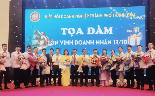 Hiệp hội Doanh nghiệp TP Thanh Hóa tôn vinh doanh nghiệp, doanh nhân tiêu biểu