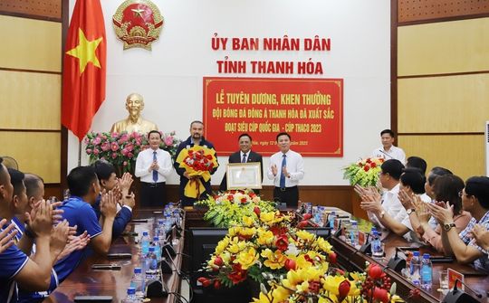 Thanh Hoá tuyên dương, khen thưởng Đội bóng đá Đông Á Thanh Hoá đoạt Siêu Cúp bóng đá Quốc gia