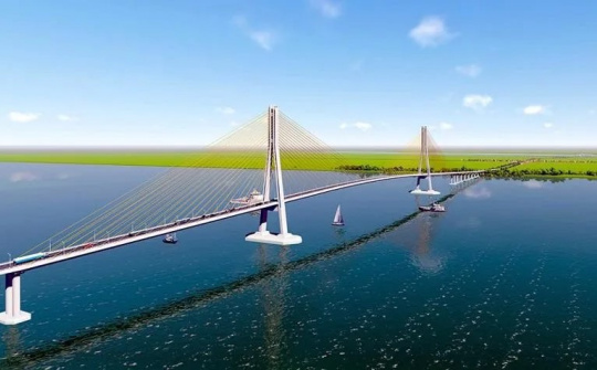 Khởi công xây cầu Đại Ngãi gần 8.000 tỉ đồng nối Sóc Trăng và Trà Vinh