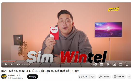 Trung bình mỗi thuê bao Wintel sử dụng data tăng 33%