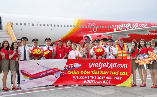 Liên tục nhận tàu bay mới, Vietjet đón tàu bay thứ 101