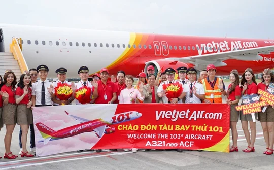 Liên tục nhận tàu bay mới, Vietjet đón tàu bay thứ 101