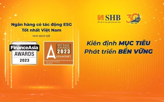 SHB tiếp tục được vinh danh “Ngân hàng có tác động ESG tốt nhất”