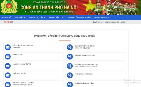 Hà Nội phát triển các dịch vụ công trực tuyến