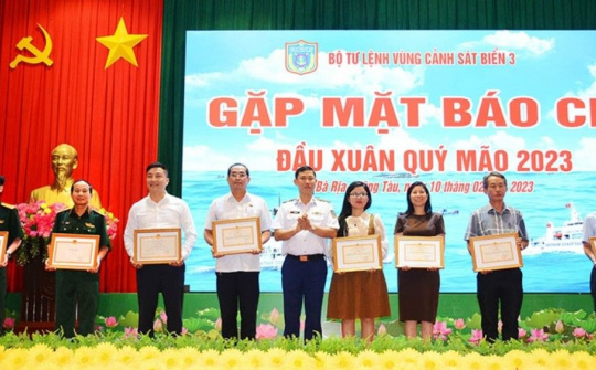 Bộ tư lệnh Vùng Cảnh sát biển 3 gặp mặt báo chí đầu Xuân Quý Mão 2023