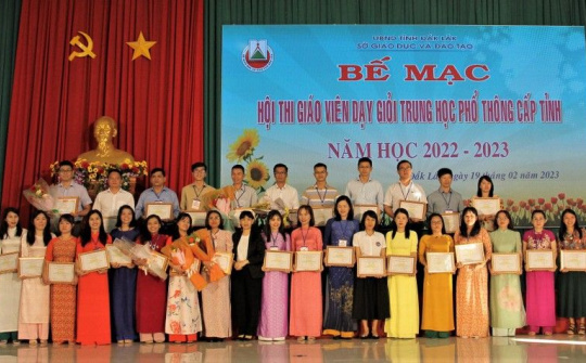 Đắk Lắk: Công nhận 273 giáo viên THPT dạy giỏi cấp tỉnh năm học 2022-2023