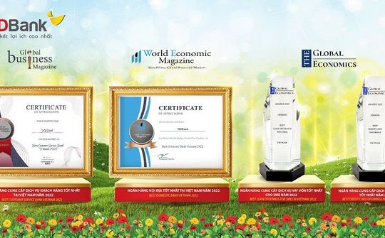 HDBank 'thắng lớn' 4 giải thưởng quốc tế về chất lượng dịch vụ