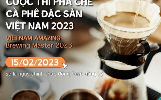 33 thí sinh tham gia Cuộc thi pha chế cà phê đặc sản Việt Nam 2023
