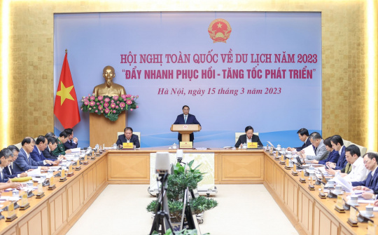 Hội nghị trực tuyến toàn quốc về du lịch năm 2023: "Đẩy nhanh phục hồi-Tăng tốc phát triển"