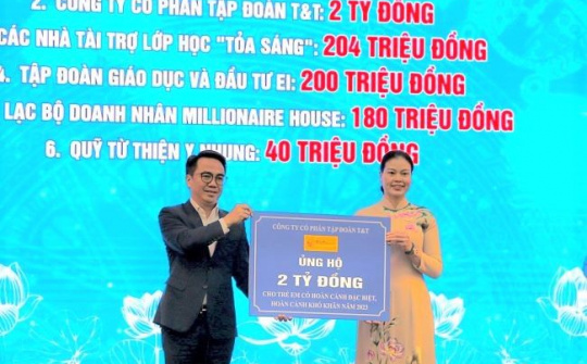 T&T Group ủng hộ 2 tỷ đồng hỗ trợ trẻ em có hoàn cảnh khó khăn