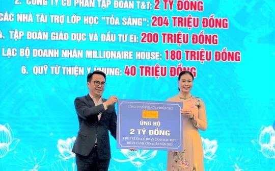 T&T Group ủng hộ 2 tỷ đồng hỗ trợ trẻ em có hoàn cảnh khó khăn