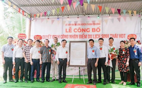 Nghệ An: Công nhận Điểm du lịch sinh thái HDT (Thanh Thủy, Thanh Chương)