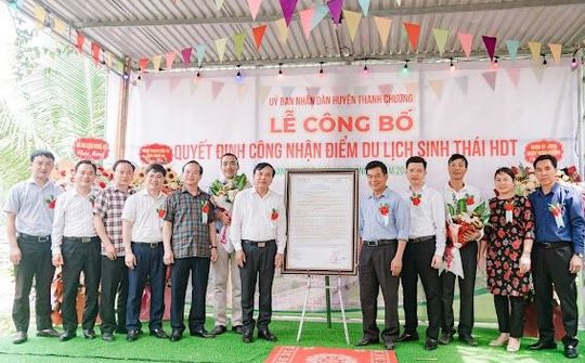 Nghệ An: Công nhận Điểm du lịch sinh thái HDT (Thanh Thủy, Thanh Chương)