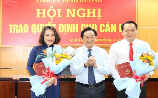 Tỉnh ủy Bình Dương: Tổ chức Hội nghị trao quyết định cho cán bộ