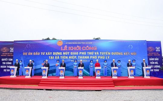 Khởi công Dự án đầu tư xây dựng nút giao Phú Thứ và tuyến đường kết nối tại xã Tiên Hiệp, thành phố Phủ Lý
