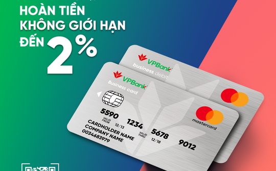 Bộ đôi thẻ VPBiz của VPBank tung ưu đãi hoàn tiền hấp dẫn