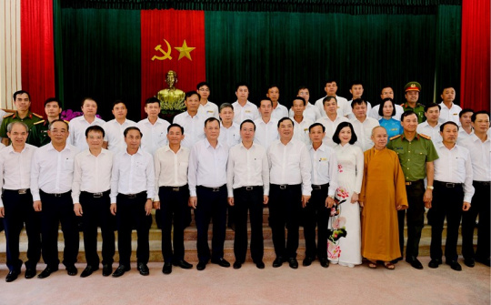 Chủ tịch nước Võ Văn Thưởng thăm và làm việc tại tỉnh Nam Định