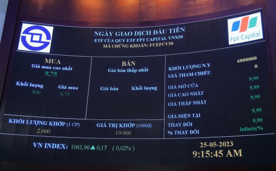 Chứng chỉ quỹ ETF FPT CAPITAL VNX50: Chính thức giao dịch trên Sở Giao dịch TP.Hồ Chí Minh