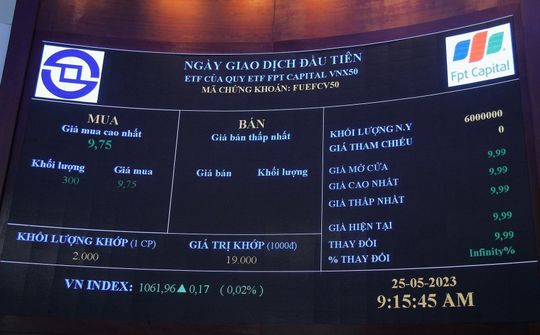 Chứng chỉ quỹ ETF FPT CAPITAL VNX50: Chính thức giao dịch trên Sở Giao dịch TP.Hồ Chí Minh