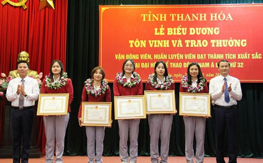 Thanh Hoá: Biểu dương các VĐV, HLV đạt thành tích xuất sắc tại SEA Games 32