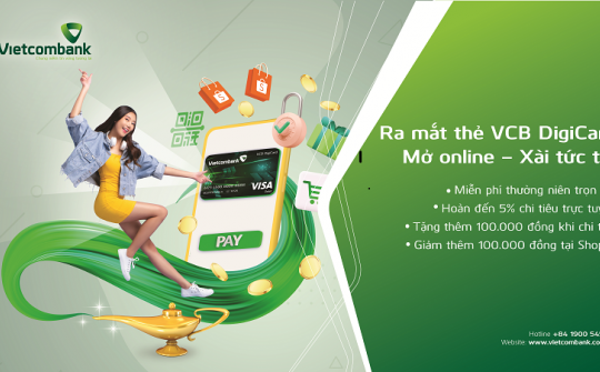 Vietcombank chính thức ra mắt thẻ Ghi nợ quốc tế VCB DigiCard