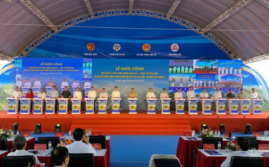 Chính thức khởi công dự án đầu tư xây dựng đường Vành đai 4