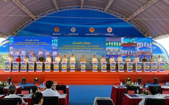 Chính thức khởi công dự án đầu tư xây dựng đường Vành đai 4