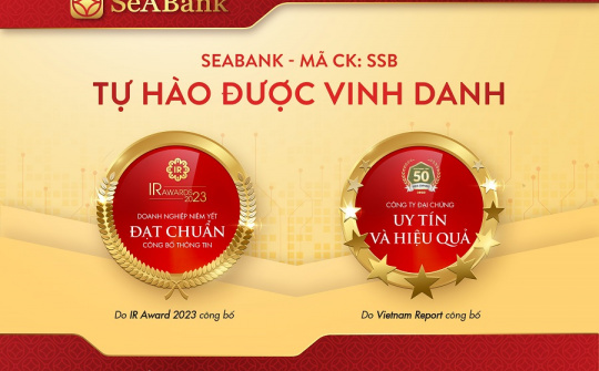SeABank: Top 50 công ty đại chúng uy tín và hiệu quả - Ngân hàng đạt chuẩn công bố thông tin năm 2023