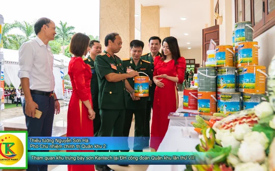 Sơn Kantech "hút" đại biểu tại Đại hội Công đoàn Quân khu II (2023-2028)