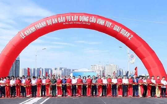 Chính thức khánh thành cầu Vĩnh Tuy giai đoạn 2