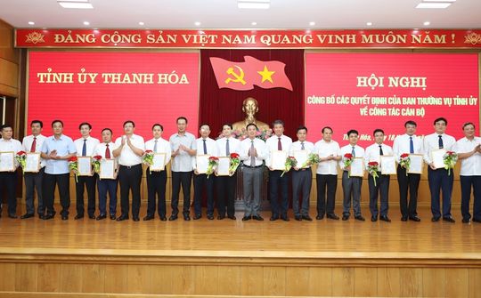 Thanh Hoá: Ban Thường vụ Tỉnh ủy điều động, bổ nhiệm 13 vị trí lãnh đạo chủ chốt