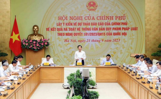 Lấy ý kiến dự thảo Báo cáo của Chính phủ về rà soát hệ thống văn bản quy phạm pháp luật