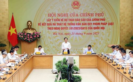 Lấy ý kiến dự thảo Báo cáo của Chính phủ về rà soát hệ thống văn bản quy phạm pháp luật
