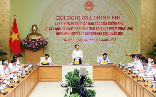 Lấy ý kiến dự thảo Báo cáo của Chính phủ về rà soát hệ thống văn bản quy phạm pháp luật