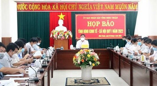 Ninh Thuận: Họp báo về tình hình KT-XH quý I năm 2022