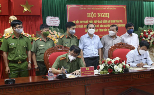Đắk Nông: Công an tỉnh và Sở Tài nguyên và Môi trường ký kết Quy chế phối hợp đảm bảo ANTT