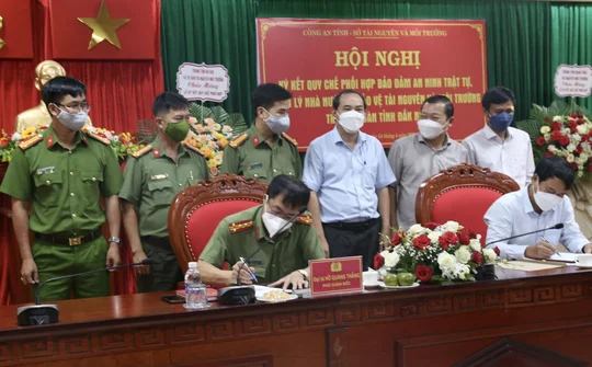 Đắk Nông: Công an tỉnh và Sở Tài nguyên và Môi trường ký kết Quy chế phối hợp đảm bảo ANTT
